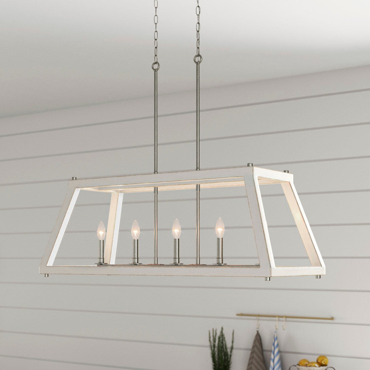 Progress Lighting Forrester 5-Light Gray Farmhouse Chandelier