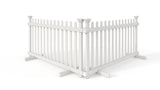 Zippity Outdoor Products Portable Puppy 2 Panels 2-ft H x 3.5-ft W White Privacy Vinyl Flat-top Fence Panel (Unassembled)