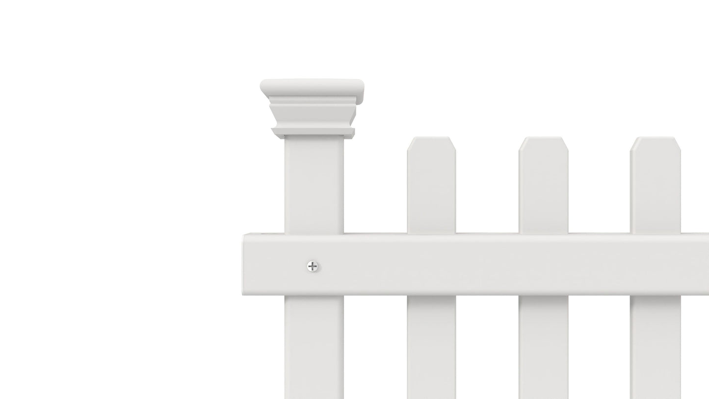 Zippity Outdoor Products Portable Puppy 2 Panels 2-ft H x 3.5-ft W White Privacy Vinyl Flat-top Fence Panel (Unassembled)