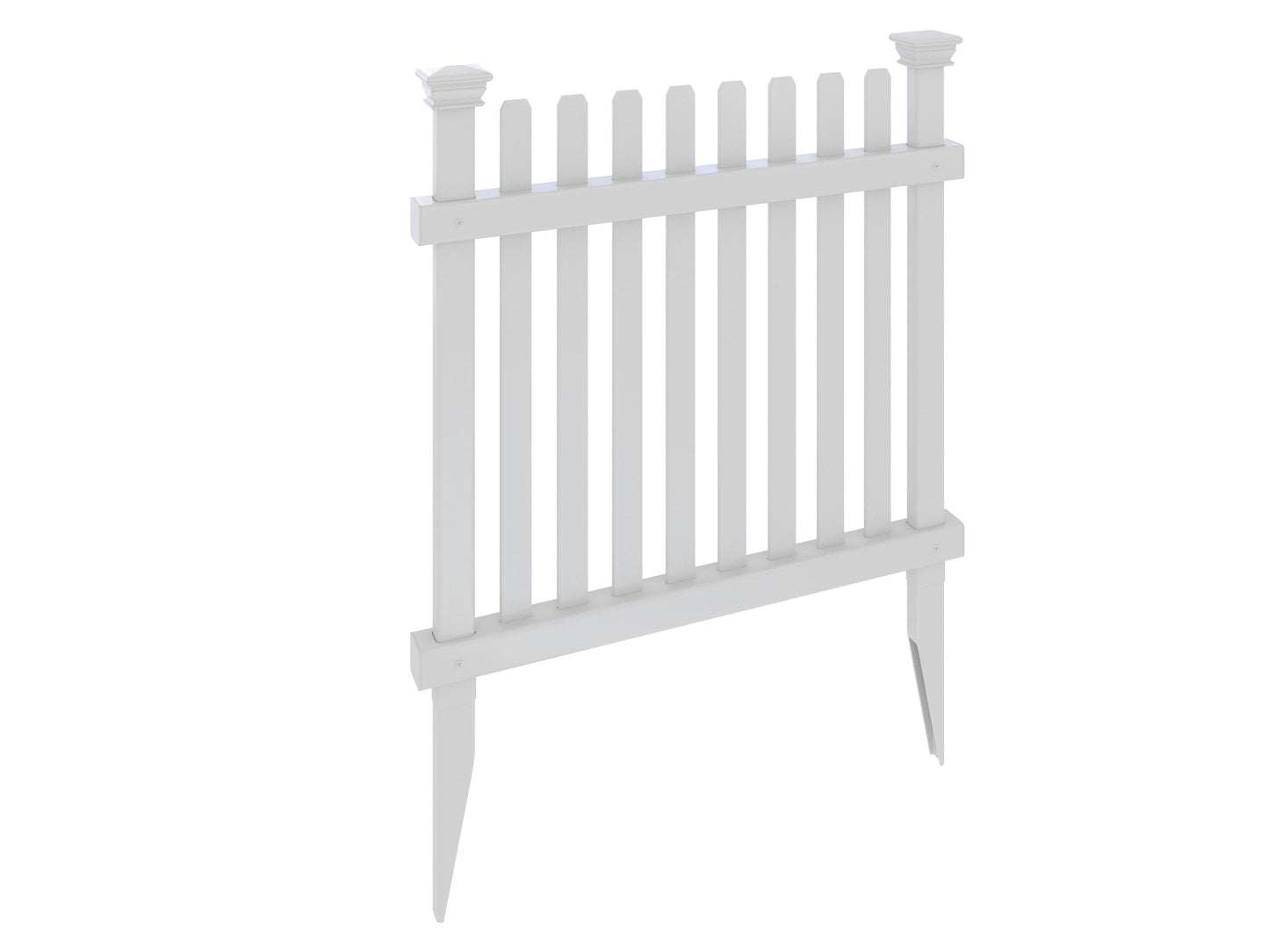 Zippity Outdoor Products Roger Rabbit 3 Panels 2-ft H x 2-ft W White Vinyl Flat-top Fence Panel (Unassembled)