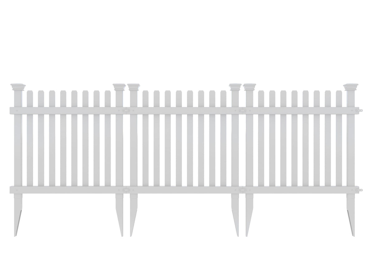 Zippity Outdoor Products Roger Rabbit 3 Panels 2-ft H x 2-ft W White Vinyl Flat-top Fence Panel (Unassembled)