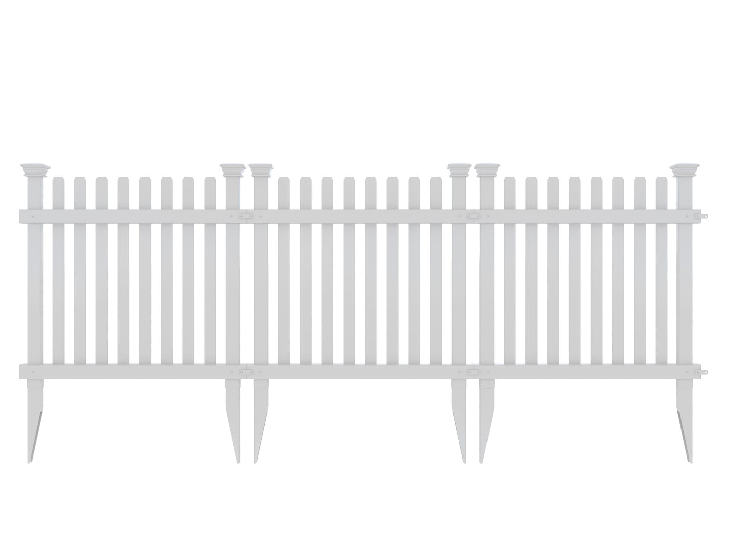 Zippity Outdoor Products Roger Rabbit 3 Panels 2-ft H x 2-ft W White Vinyl Flat-top Fence Panel (Unassembled)