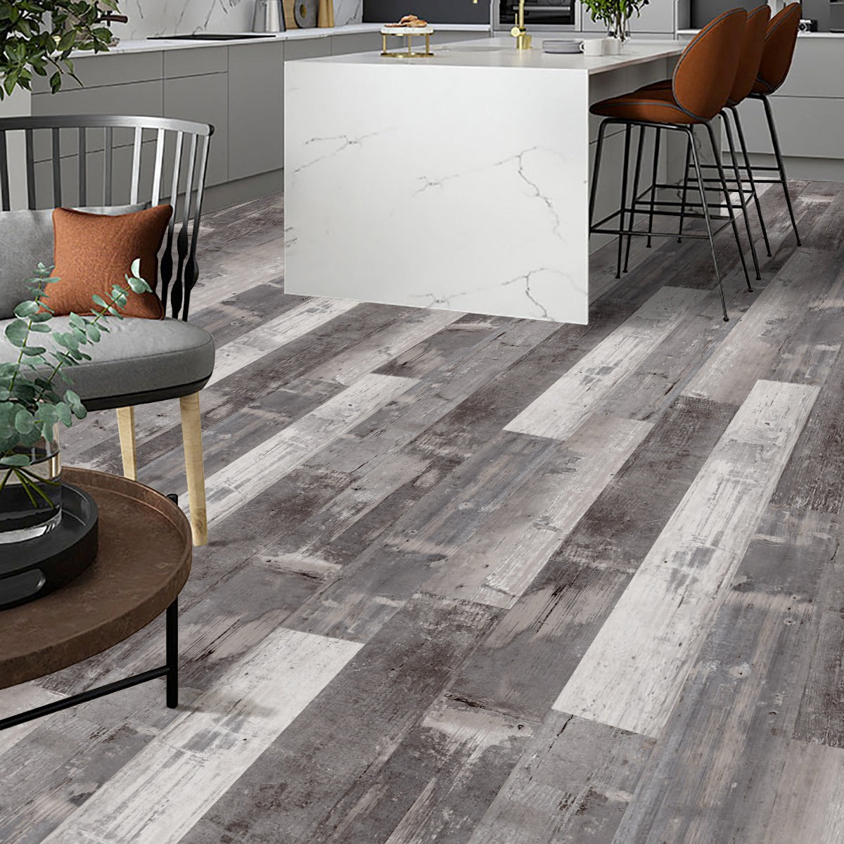 Deco Products Colors Mambo High Variation 6-in x 36-in Glue-Down Waterproof Luxury Vinyl Plank Flooring, 20-Piece (30-sq ft/Carton)