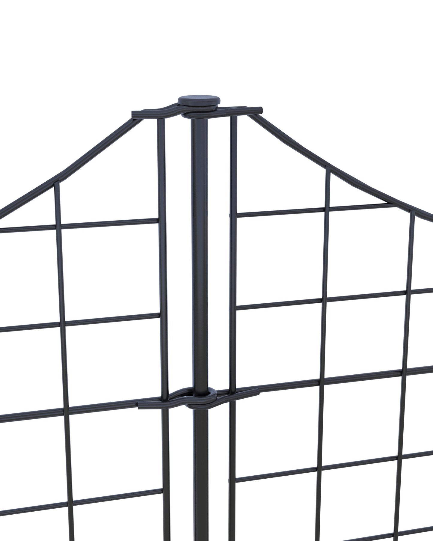 Zippity Outdoor Products 4 Panels 1 Gate 2-ft H x 2-ft W Black Galvanized Iron Scallop No Dig Garden Fence Gate Kit
