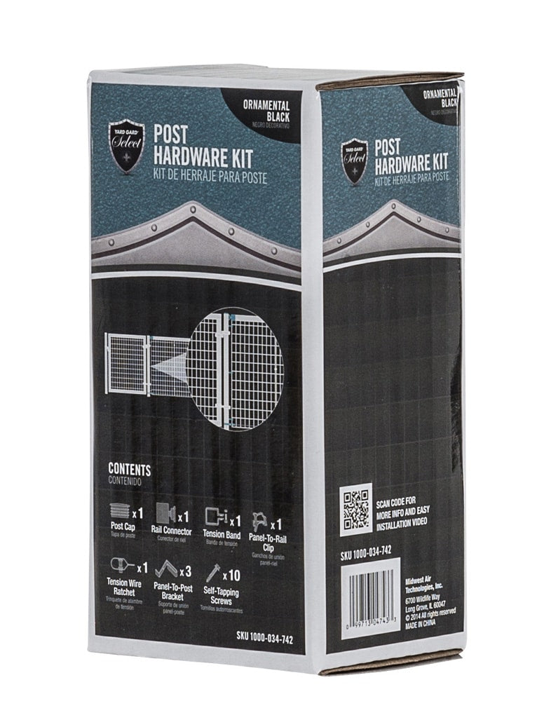 Yardgard Select 3.75-in Black Metal Rail Clip For Metal Fence