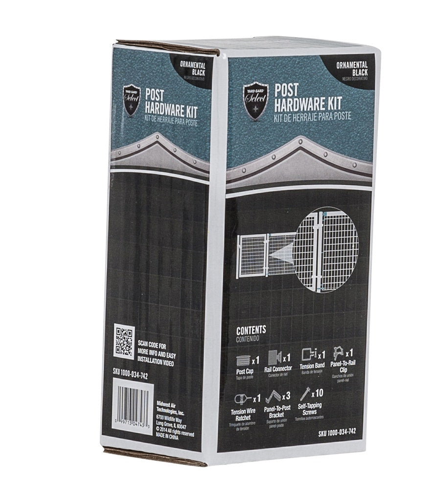 Yardgard Select 3.75-in Black Metal Rail Clip For Metal Fence