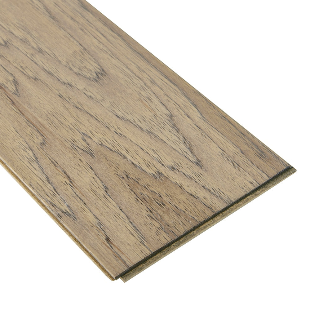 Bruce Nature of Wood Soft Brown Hickory 6-1/2-in W x 3/8-in T x Varying Length Handscraped Engineered Hardwood Flooring (30.5-sq ft / Carton)