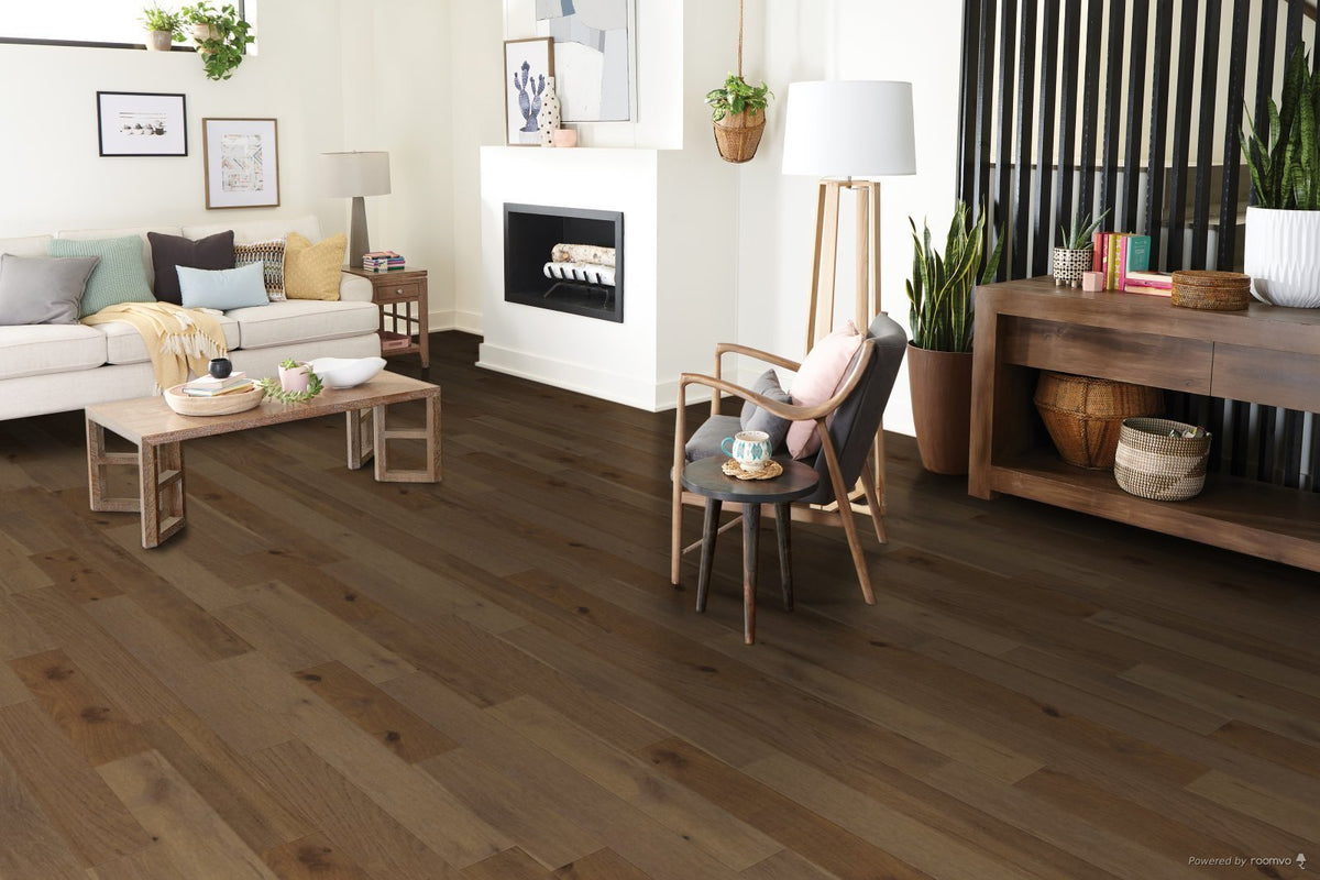 Bruce Nature of Wood Plus Honey White Oak 6-1/2-in W x 7/16-in T x Varying Length Wirebrushed Engineered Hardwood Flooring (30.37-sq ft / Carton)