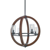 Kichler Grand Bank 4-Light Brown Farmhouse Cage Chandelier