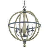 Kichler Evan 5-Light Antique Gray Modern/Contemporary Cage Chandelier