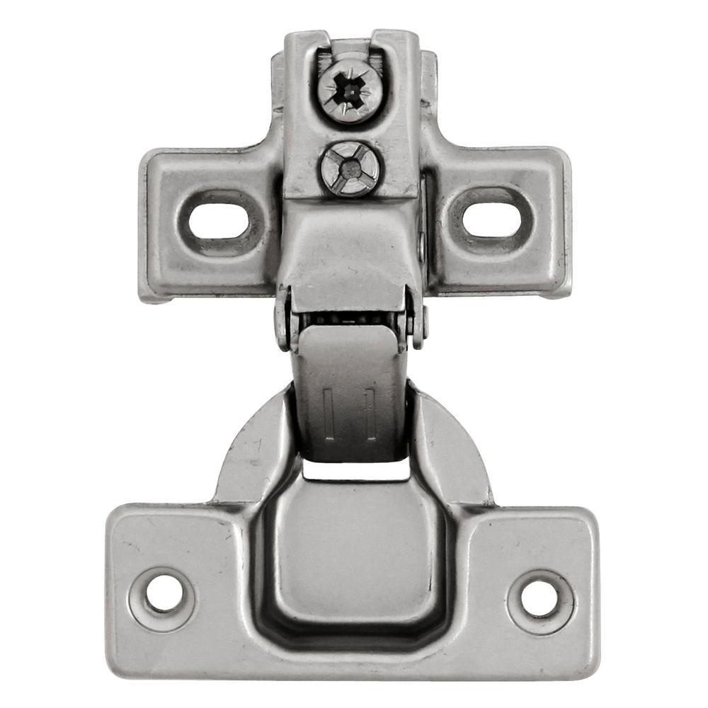 Euroframe 1/2 in. Polished Nickel Overlay Face Frame Self-Close Concealed Hinge - Super Arbor