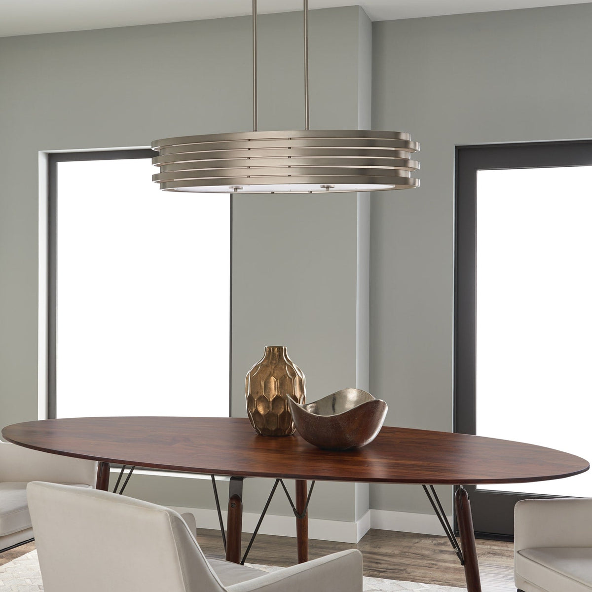 Kichler Roswell 3-Light Brushed Nickel Modern/Contemporary Chandelier