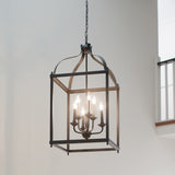 Kichler Larkin 6-Light Olde Bronze Transitional Cage Medium Hanging Pendant Light