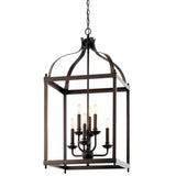 Kichler Larkin 6-Light Olde Bronze Transitional Cage Medium Hanging Pendant Light