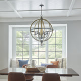 Kichler Evan 5-Light Antique Gray Modern/Contemporary Cage Chandelier
