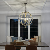 Kichler Evan 5-Light Antique Gray Modern/Contemporary Cage Chandelier
