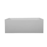 59.76 in. Left-Hand Acrylic Center Drain Rectangular Alcove Bathtub in White - Super Arbor