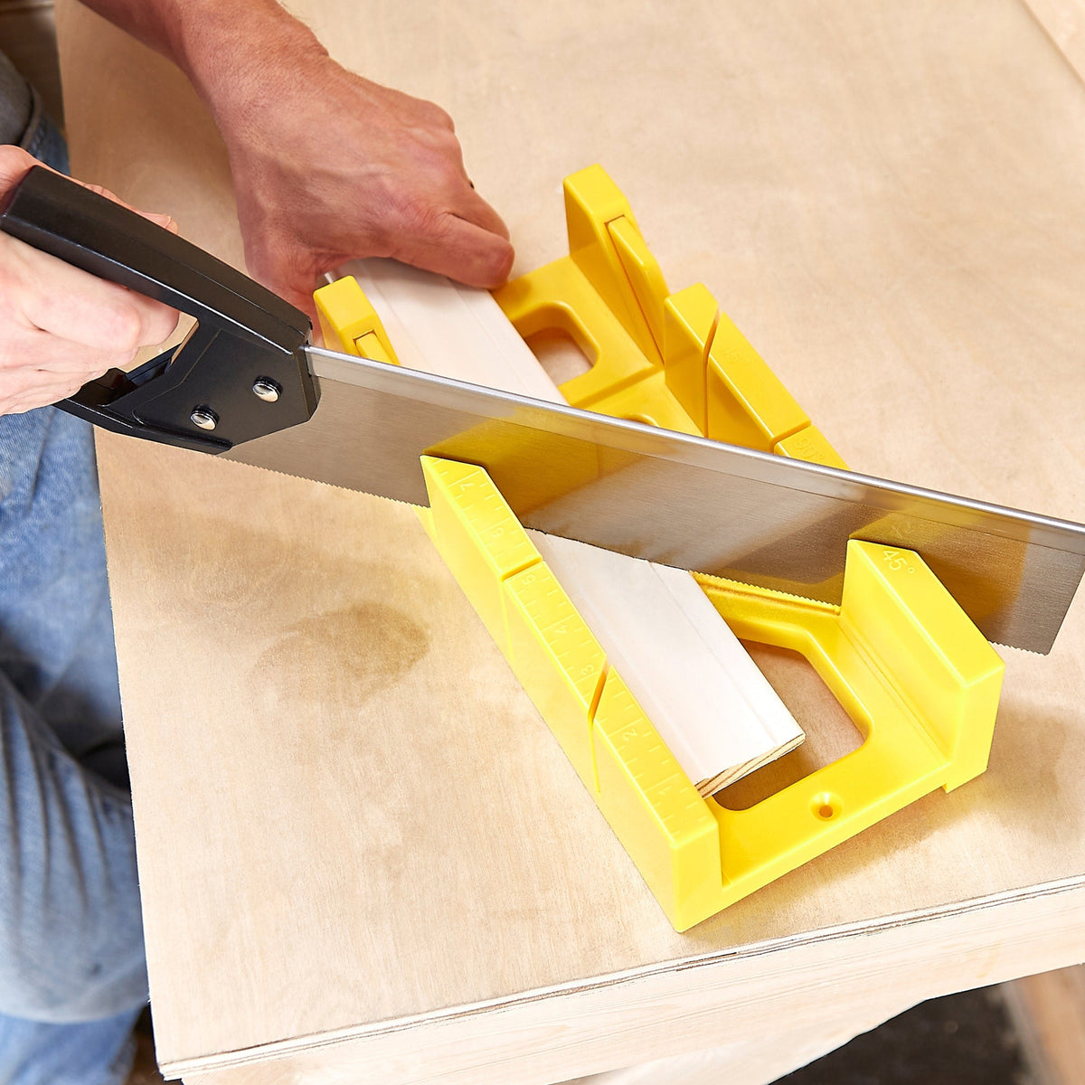 Blue Hawk 14-in Blade x 2.25-in Depth ABS Plastic Miter Box with Back Saw