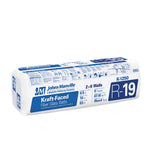 Johns Manville R‑19 Kraft‑Faced Fiberglass Batt Insulation, 87.18‑sq ft Coverage, 15 in W x 93 in L (K1250)