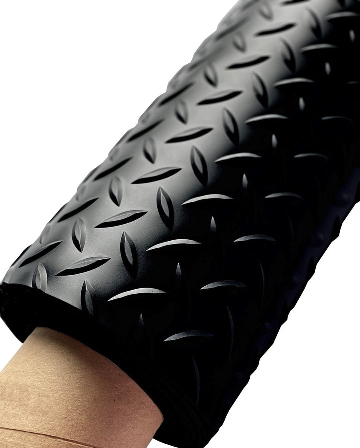 G-Floor Diamond Tread 8-1/2-ft x 22-ft Midnight Black Diamond Plate Garage Floor Roll, 75-mil PVC