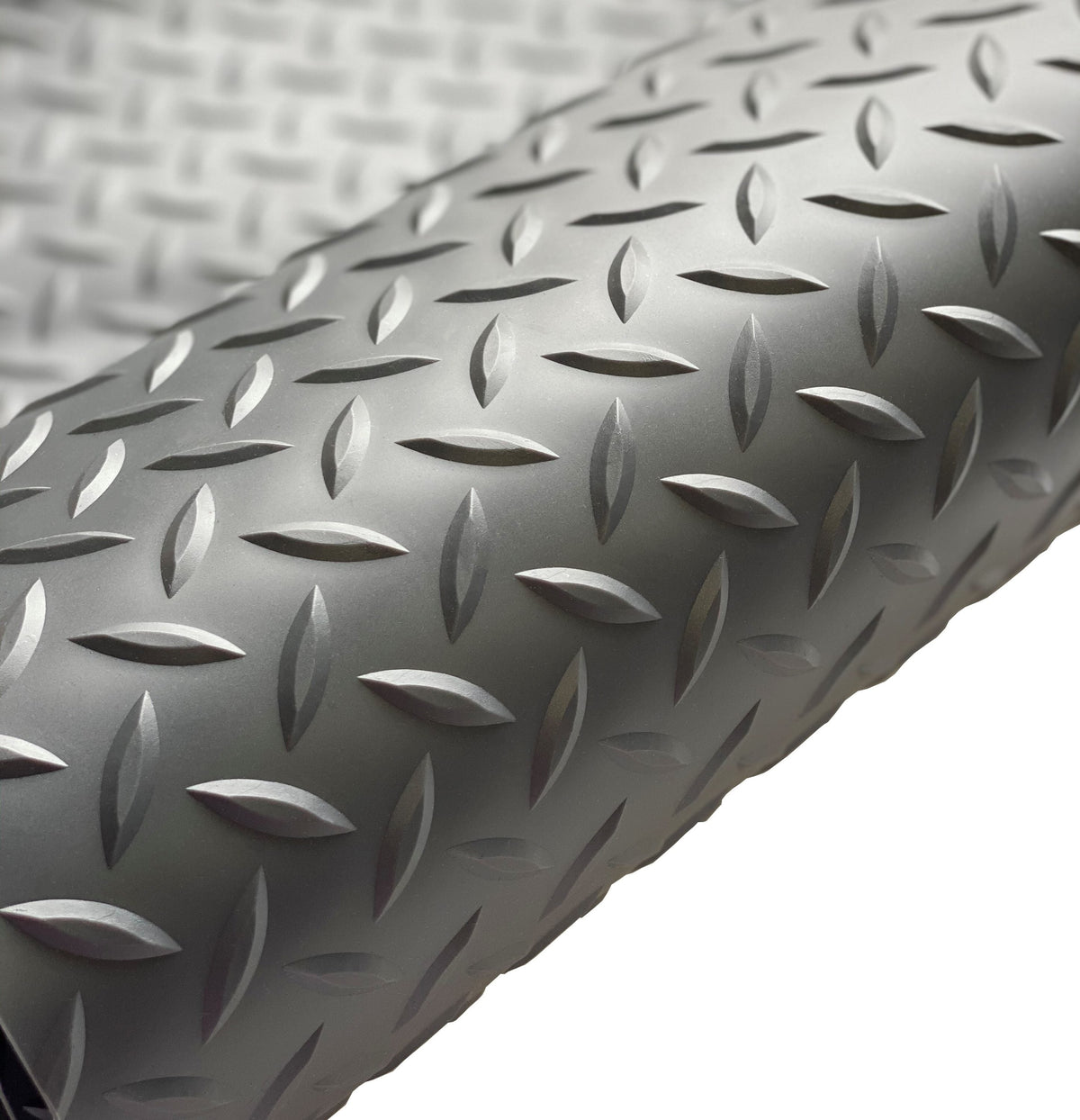 G-Floor Diamond Tread 5-ft x 10-ft Slate Grey Diamond Plate PVC Garage Floor Roll, 75-mil