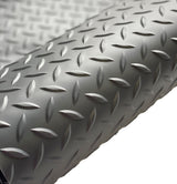 G-Floor Diamond Tread 5-ft x 10-ft Slate Grey Diamond Plate PVC Garage Floor Roll, 75-mil