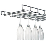 Kitchen Details Casual Chrome Metal China Cabinet with Wine Storage