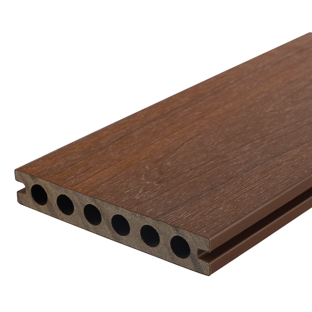 NewTechWood Voyager Hollow Board 1-in x 6-in x 8-ft Brazilian Ipe Grooved Composite Deck Board (10-Pack)