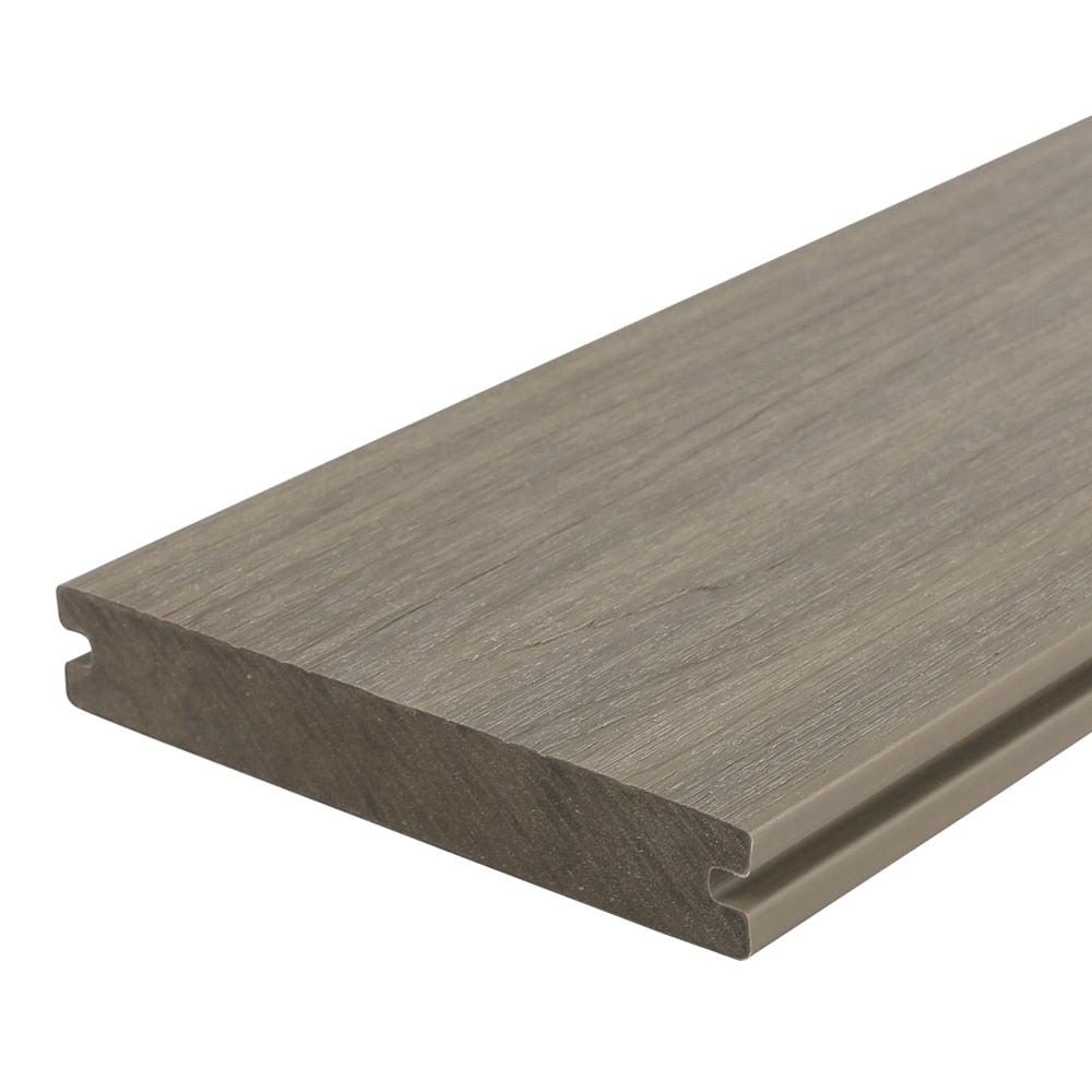 NewTechWood Magellan Solid Board with Groove 1-in x 6-in x 8-ft Roman Antique Grooved Composite Deck Board (49-Pack)