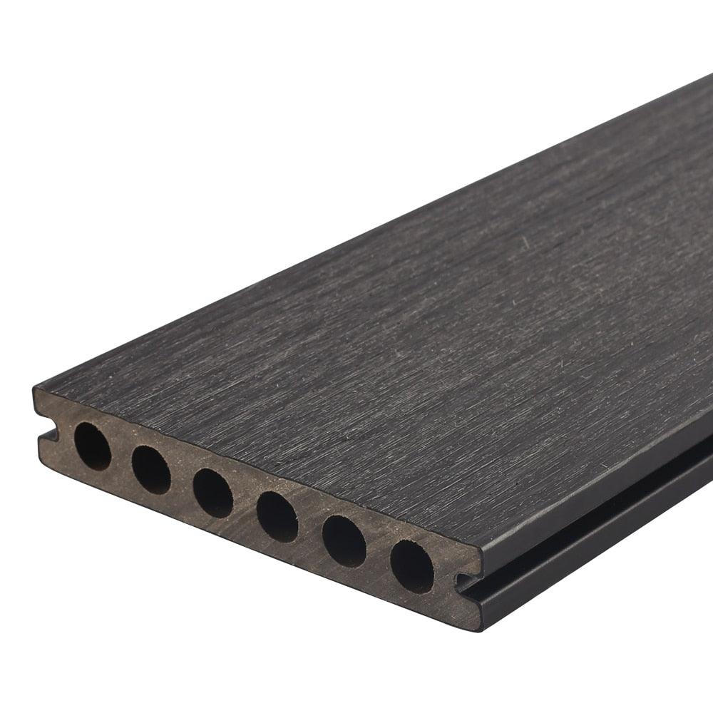 NewTechWood Voyager Hollow Board 1-in x 6-in x 8-ft Hawaiian Charcoal Grooved Composite Deck Board