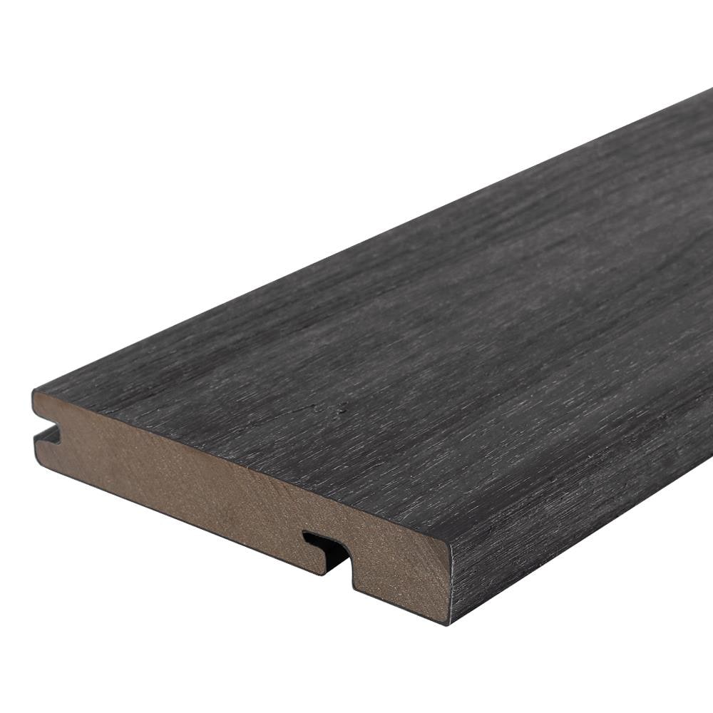 NewTechWood Columbus Hybrid Board 1-in x 6-in x 8-ft Hawaiian Charcoal Grooved Composite Deck Board