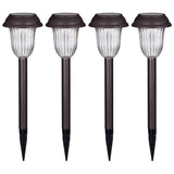 Portfolio 4-Pack 4Brighter (4.8-Lumen) Charcoal Brown Solar Integrated LED Path Light