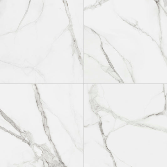 Satori Regent Calacatta 32-in x 32-in Polished Porcelain Marble Look Floor and Wall Tile (13.78-sq. ft/ Carton)