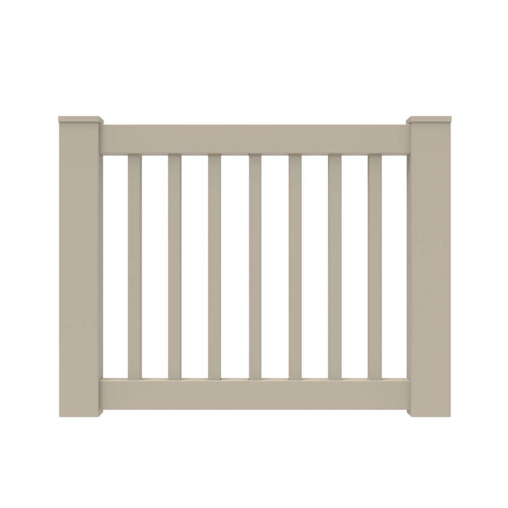 Freedom Bella Premier Series 46-1/2-in L x 36-in H Clay Vinyl Deck Railing Gate (Assembly Required)