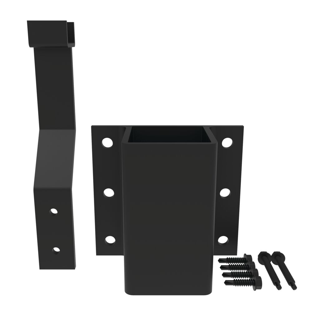 Freedom 9-in x 6.125-in Matte Black Aluminum Fascia Mount Bracket