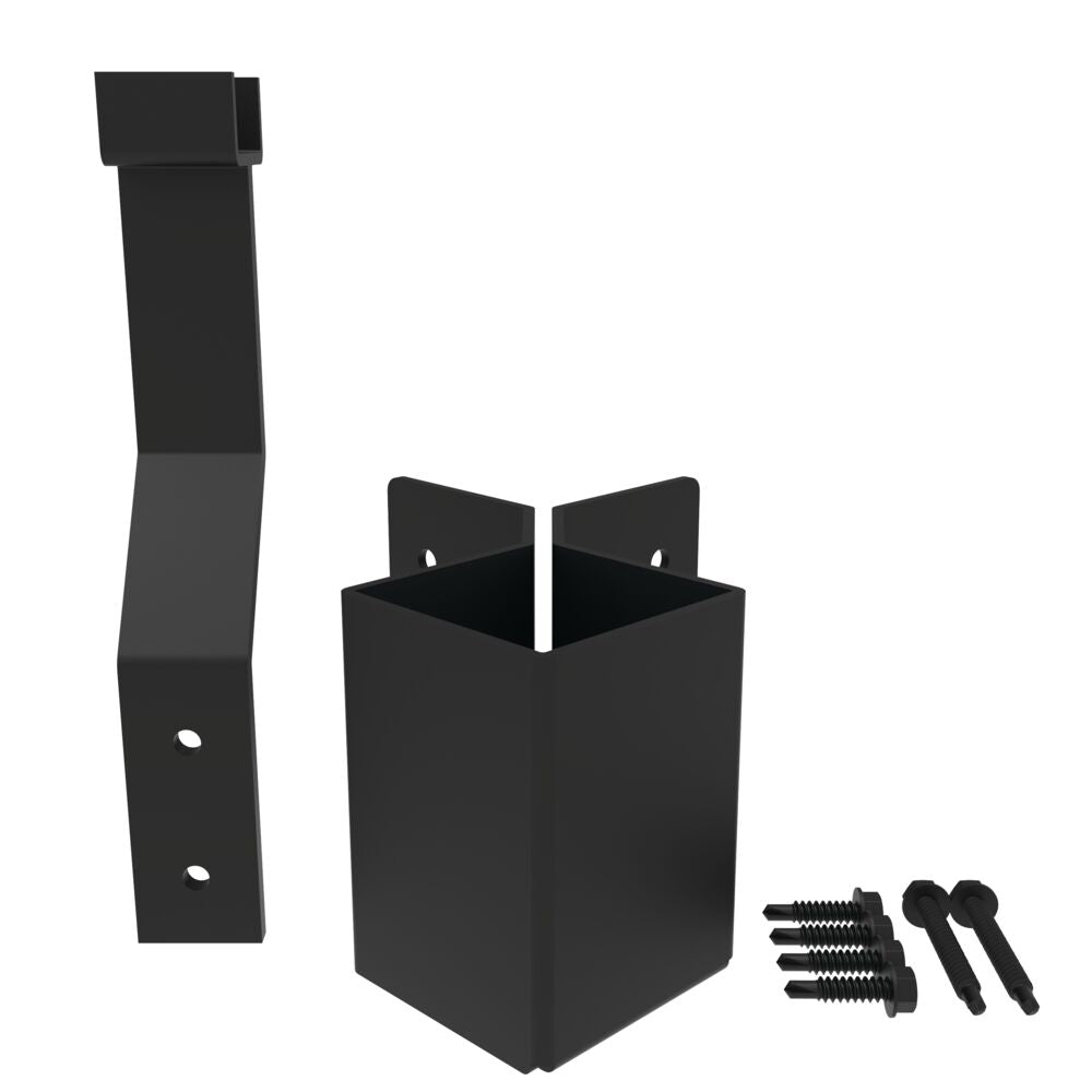 Freedom 9.125-in x 7-in Matte Black Aluminum Fascia Mount Bracket