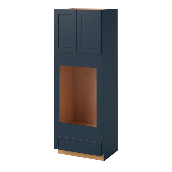 allen + roth Port 33-in W x 84-in H x 24-in D Navy 1-Drawer Base Fully Assembled Cabinet (Flat Panel Shaker Style)