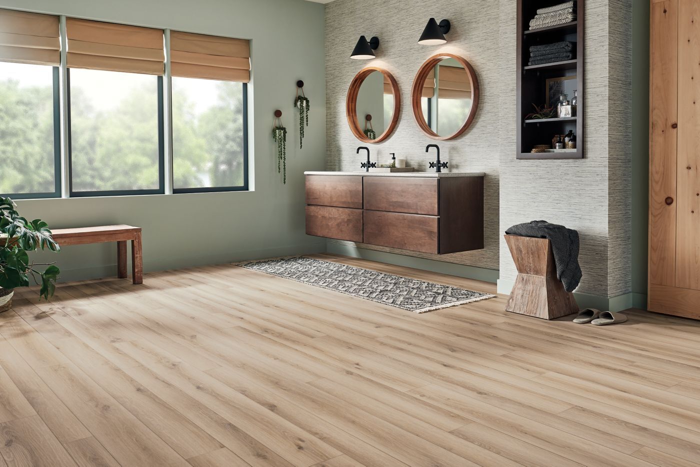 Armstrong Flooring Empower Midsummer Sun 6-in W x 72-in L x 7-mm T Waterproof Interlocking Luxury Vinyl Plank Flooring, 20-mil Wear Layer (17.4-sq ft/carton)