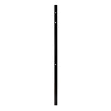 Fortress Building Products Athens 6-ft H x 2-in W Gloss Black Aluminum Spaced Picket Flat-top Privacy Line Fence Post