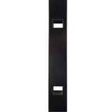 Fortress Building Products Athens 6-ft H x 2-in W Gloss Black Aluminum Spaced Picket Flat-top Privacy Line Fence Post