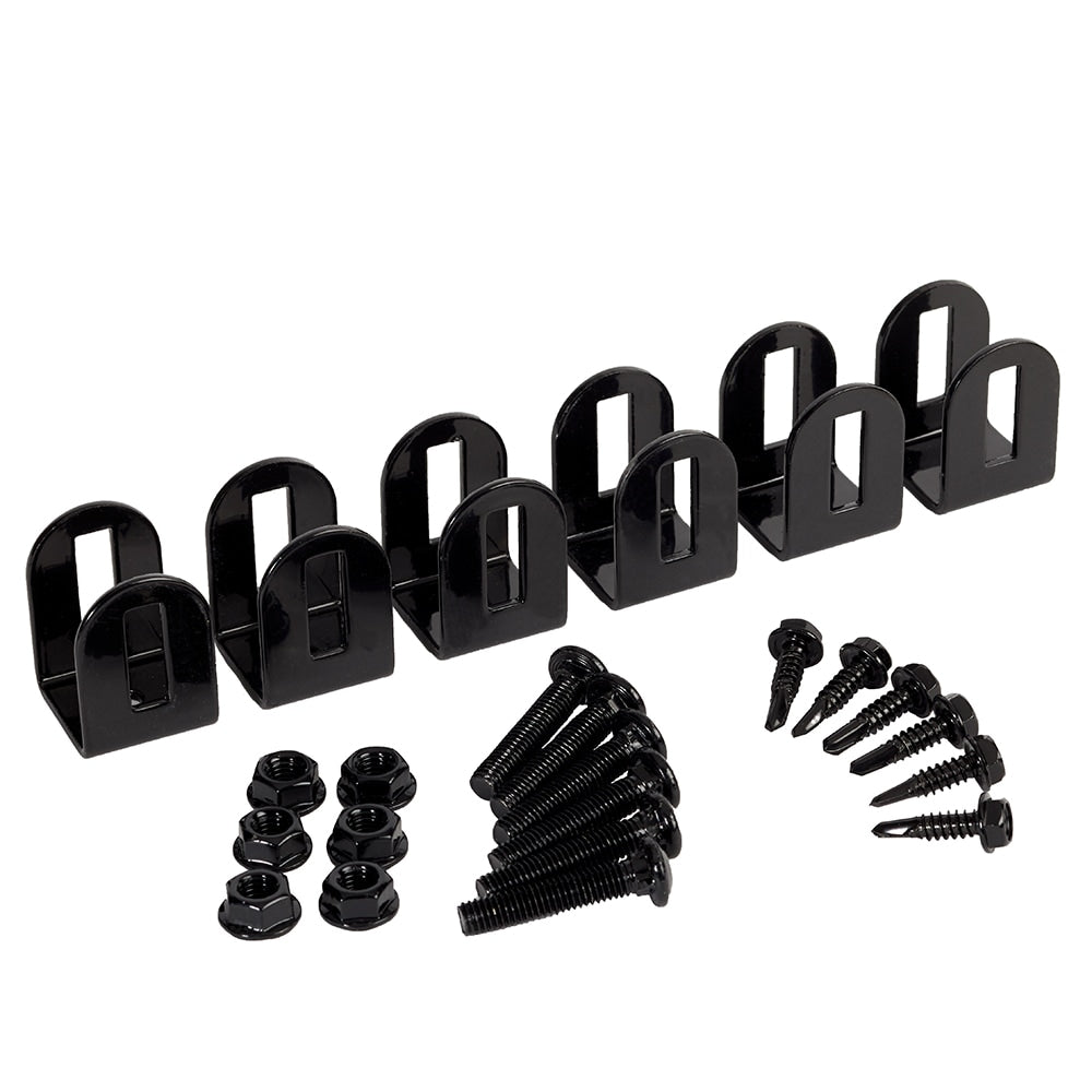 Fortress Building Products Versai 1-in Gloss Black Metal Fasteners For Metal Fence 6-Pack