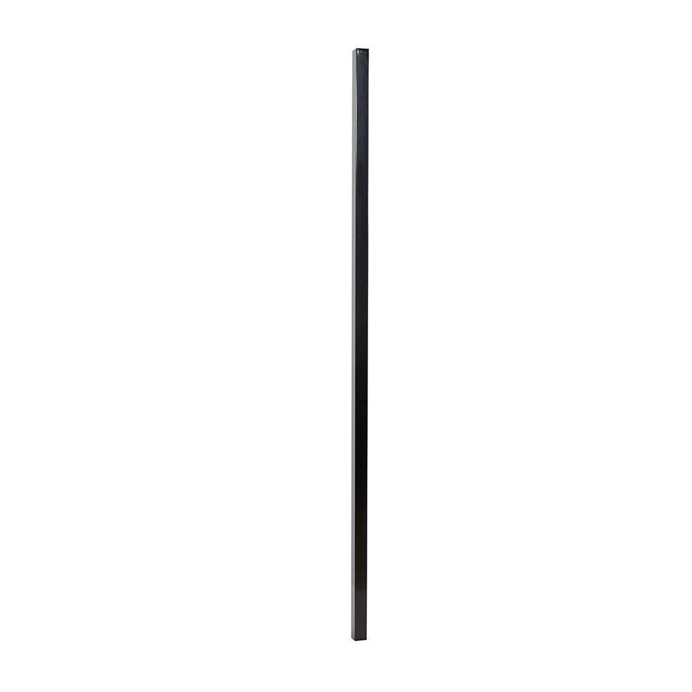 Fortress Building Products Versai 7-ft H x 2-in W Gloss Black Galvanized Steel Spaced Picket Privacy Fence Post