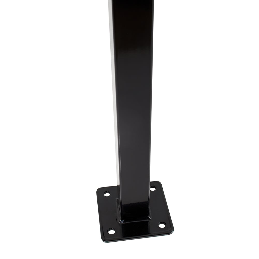 Fortress Building Products Versai 4-ft H x 2-in W Gloss Black Galvanized Steel Spaced Picket Privacy Fence Post