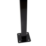 Fortress Building Products Versai 4-ft H x 2-in W Gloss Black Galvanized Steel Spaced Picket Privacy Fence Post