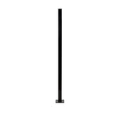Fortress Building Products Versai 4-ft H x 2-in W Gloss Black Galvanized Steel Spaced Picket Privacy Fence Post