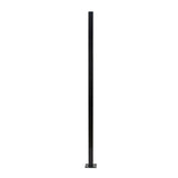 Fortress Building Products Versai 5-ft H x 2-in W Gloss Black Galvanized Steel Spaced Picket Privacy Fence Post