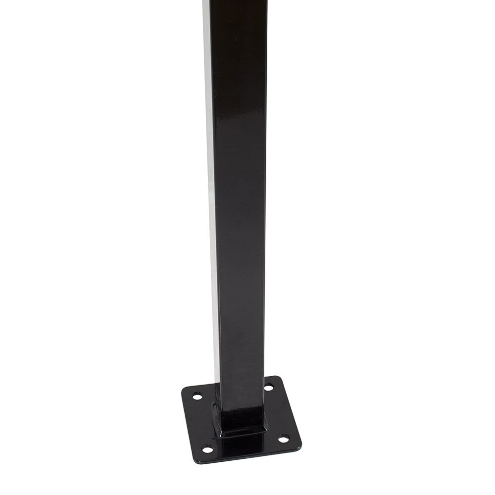 Fortress Building Products Versai 5-ft H x 2-in W Gloss Black Galvanized Steel Spaced Picket Privacy Fence Post