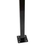 Fortress Building Products Versai 5-ft H x 2-in W Gloss Black Galvanized Steel Spaced Picket Privacy Fence Post
