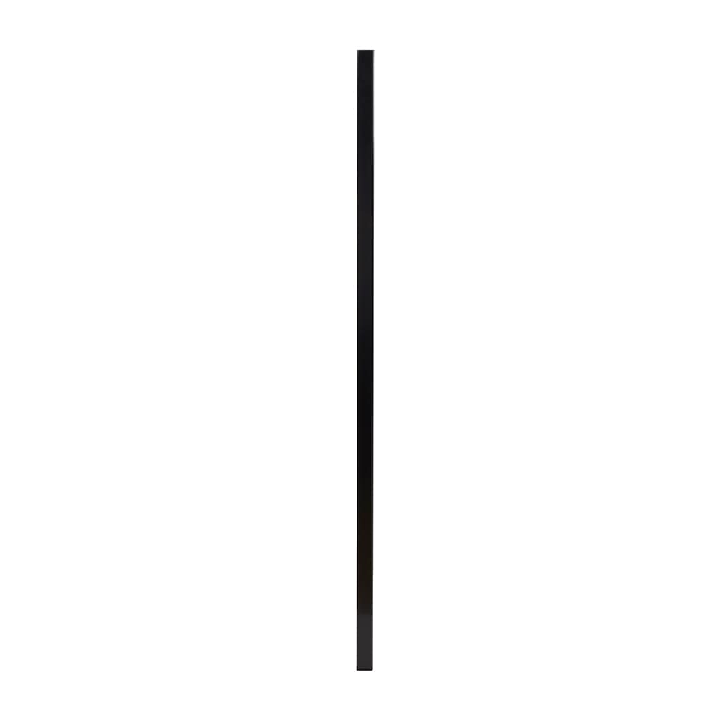 Fortress Building Products Versai 6-ft H x 2-in W Gloss Black Galvanized Steel Spaced Picket Privacy Fence Post