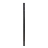 Fortress Building Products Athens 6-ft H x 2-in W Gloss Black Aluminum Spaced Picket Pressed-point Privacy Gate Fence Post